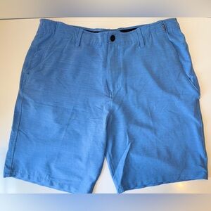 HURLEY MEN’S BLUE FLAT FRONT SHORTS WAIST SZ 36